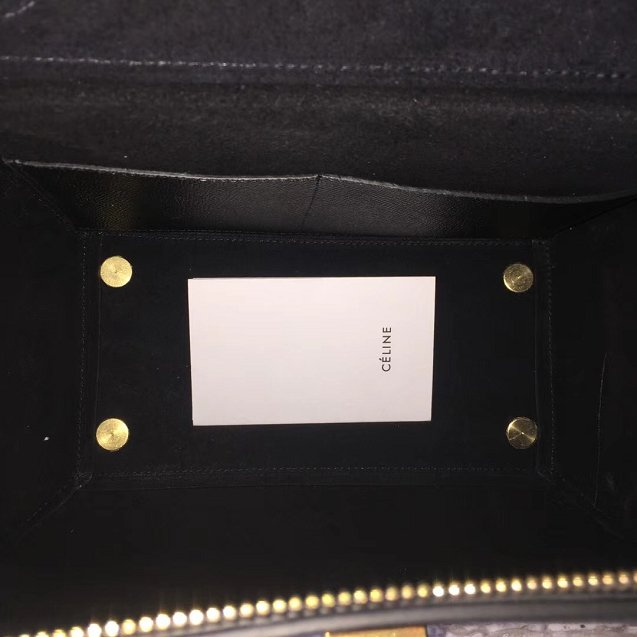 Celine original grained calfskin mini belt bag 189103 black