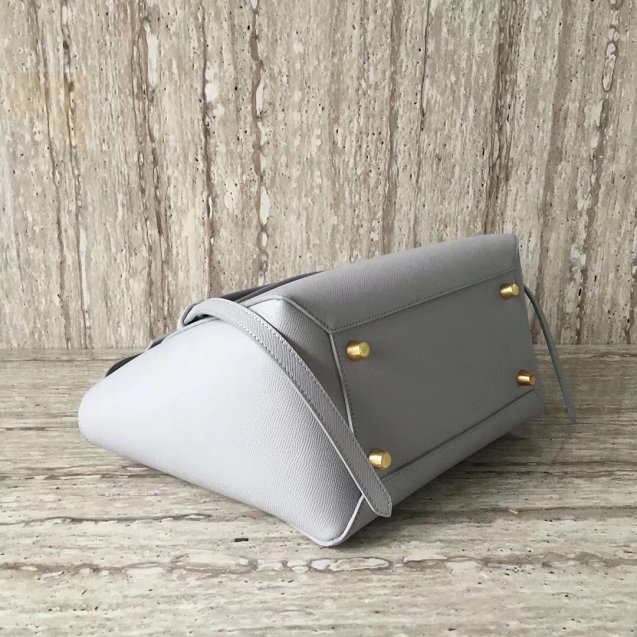 Celine original grained calfskin mini belt bag 189103 light gray