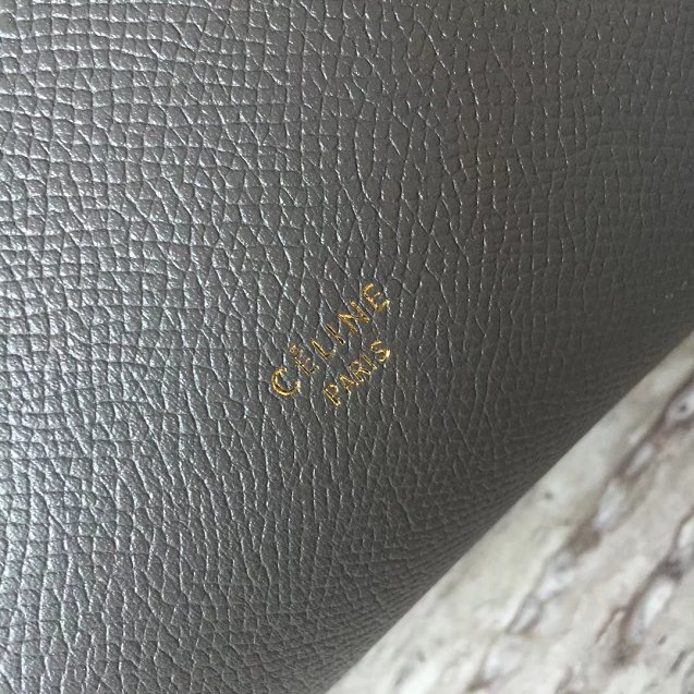 Celine original grained calfskin micro belt bag 189153 grey 