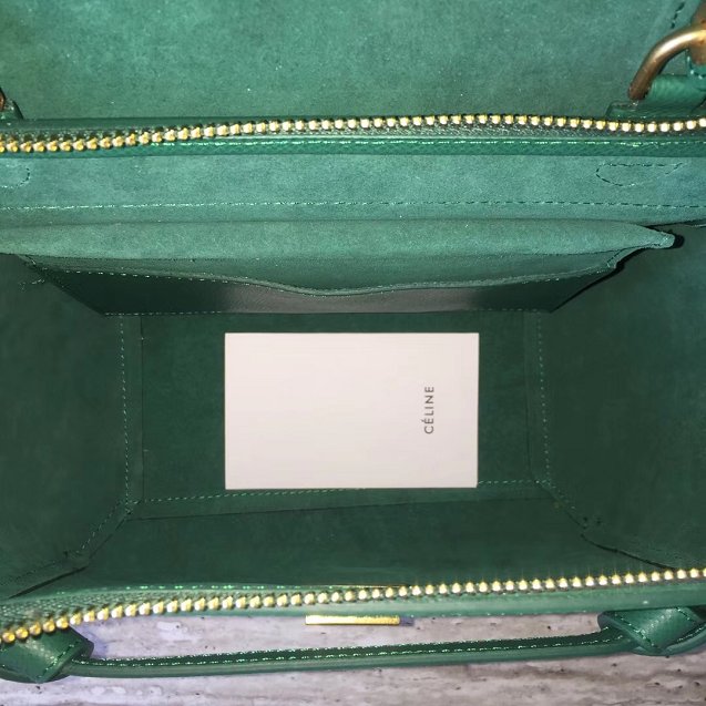 Celine original grained calfskin micro belt bag 189153  green