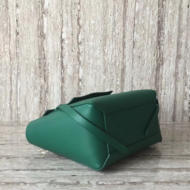 Celine original grained calfskin micro belt bag 189153  green