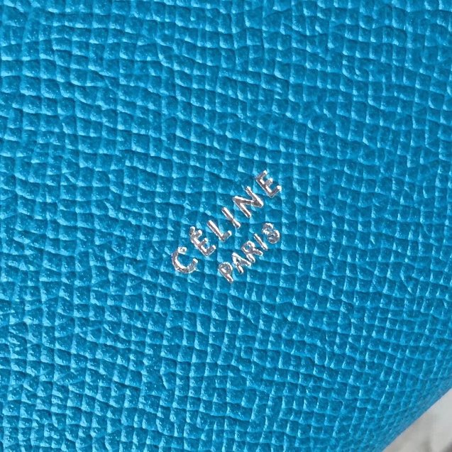 Celine original grained calfskin micro belt bag 189153 royal blue