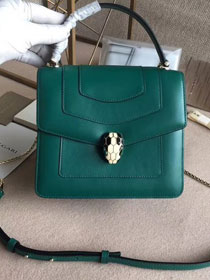 Blvgari original calfskin mini serpenti forever flap cover bag 284537 green