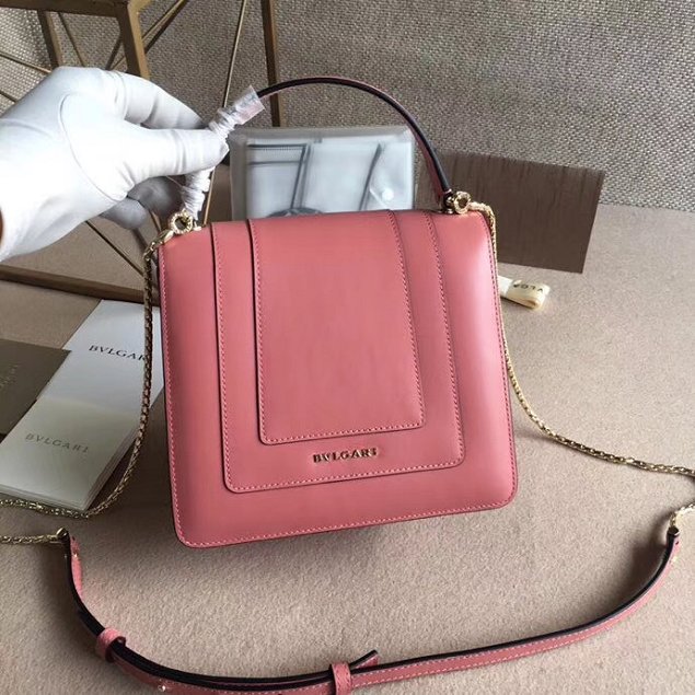 Blvgari original calfskin mini serpenti forever flap cover bag 284537 pink