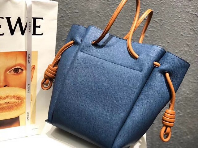 2018 Loewe original calfskin flamenco knot tote bag 061803 blue