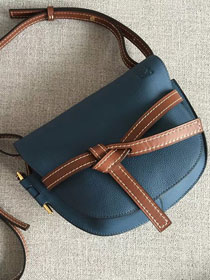 2018 Loewe original calfskin gate bag 186294 navy blue