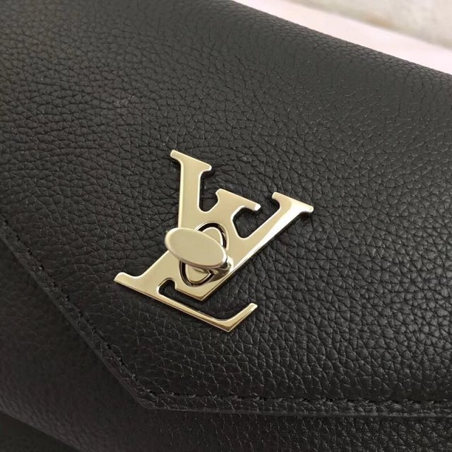 2019 Louis vuitton original calfskin mylockme chain pochette M63471 black