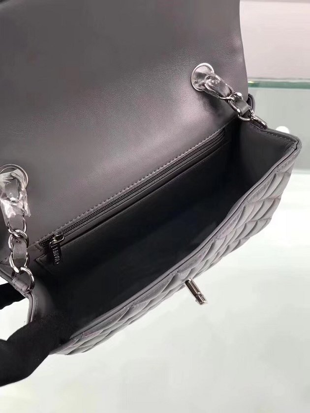 CC original lambskin leather mini flap bag A69900 dark gray
