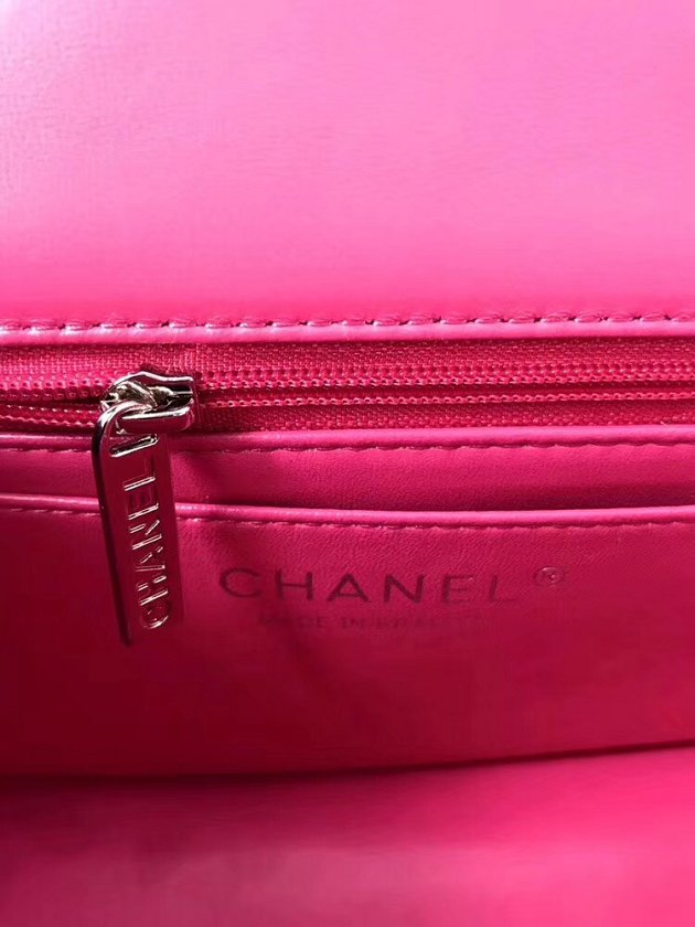 CC original lambskin leather mini flap bag A69900 rose red