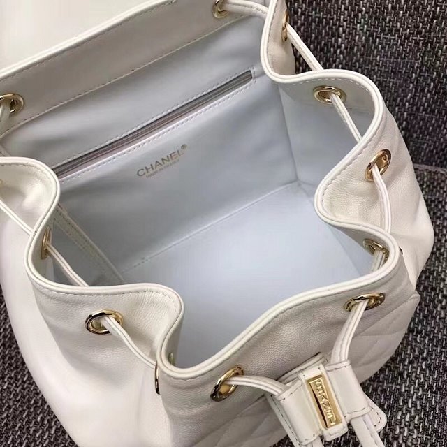 2018 CC original grained calfskin backpack A93748 white