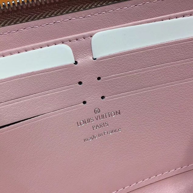 Louis vuitton original mahina leather zippy wallet M61868 pink