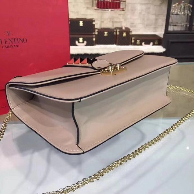 Valentino original calfskin medium chain shoulder bag 0398 grey