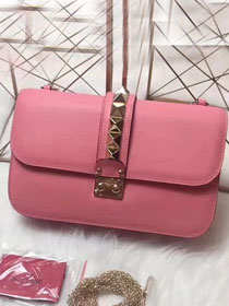 Valentino original calfskin medium chain shoulder bag 0398 pink