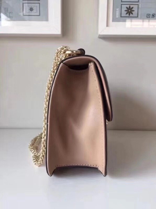 Valentino original smooth calfskin small chain shoulder bag 0312 nude