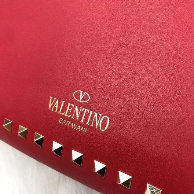 Valentino original calfskin rockstud clutch 0147 red