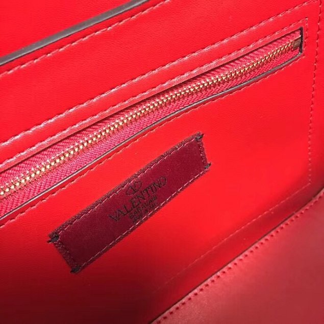 Valentino original calfskin rockstud shoulder bag 0125 red