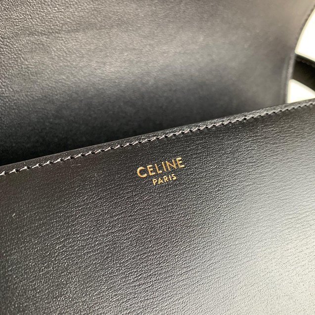 2019 Celine original calfskin large triomphe bag 187353 black