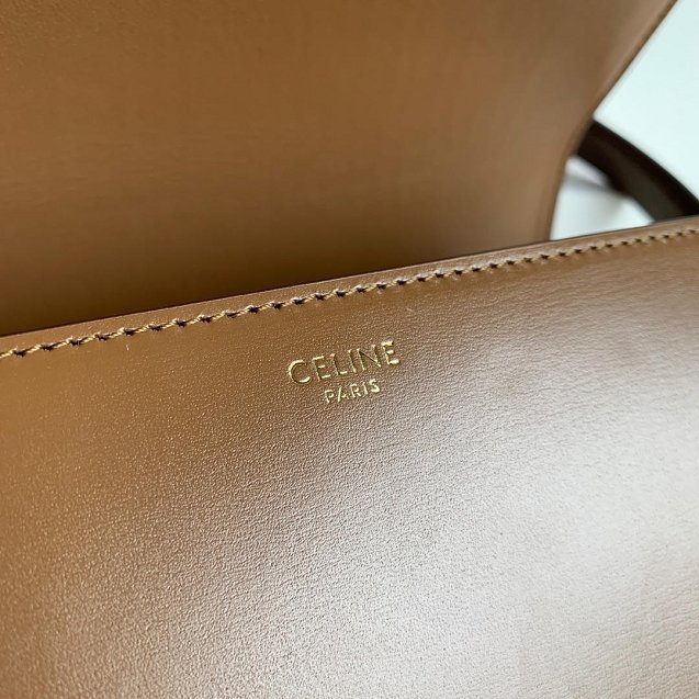2019 Celine original calfskin medium triomphe bag 187363 caramel