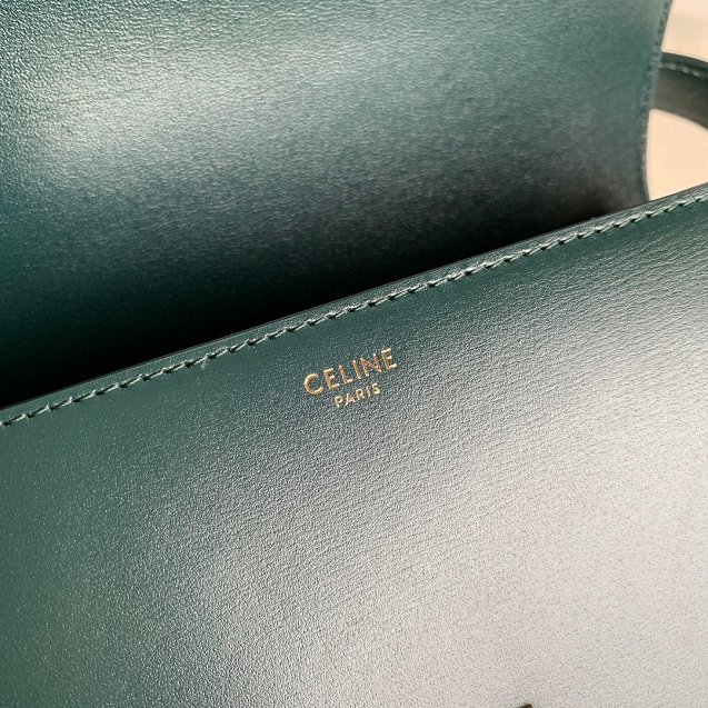 2019 Celine original calfskin medium triomphe bag 187363 green