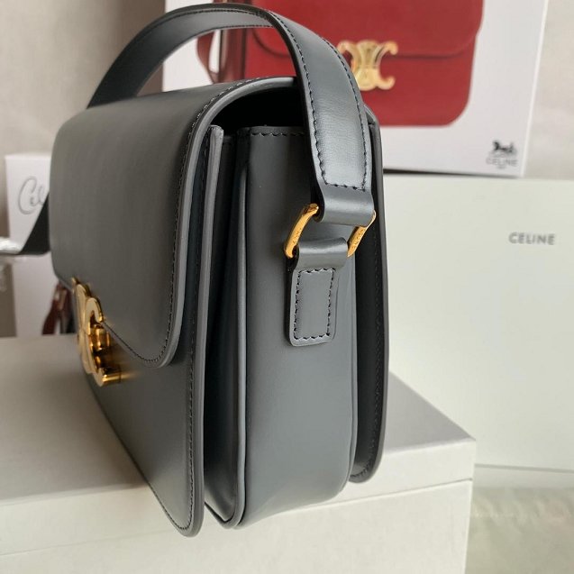 2019 Celine original calfskin medium triomphe bag 187363 grey