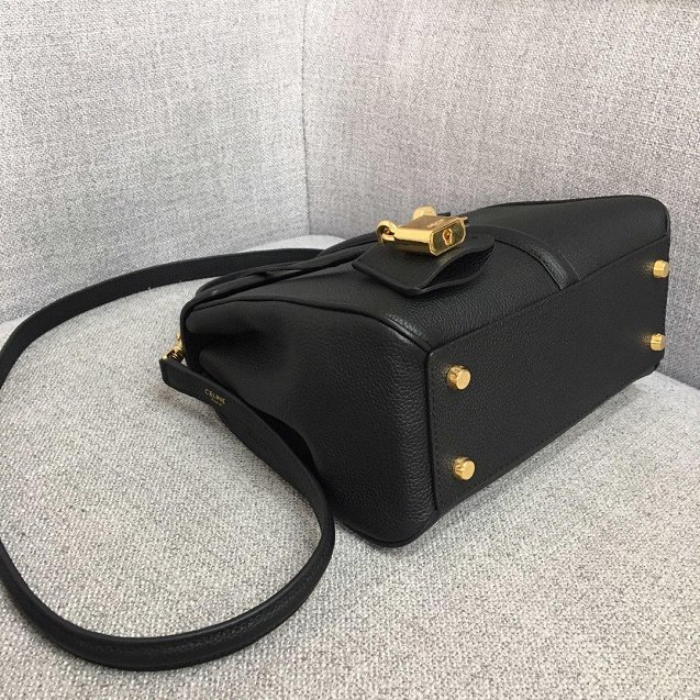 celine original grained calfskin small 16 bag 188003 black