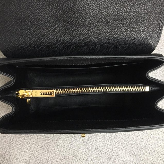 celine original grained calfskin small 16 bag 188003 black