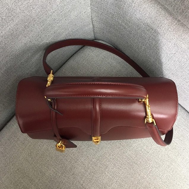 celine original smooth calfskin medium 16 bag 187373 bordeaux