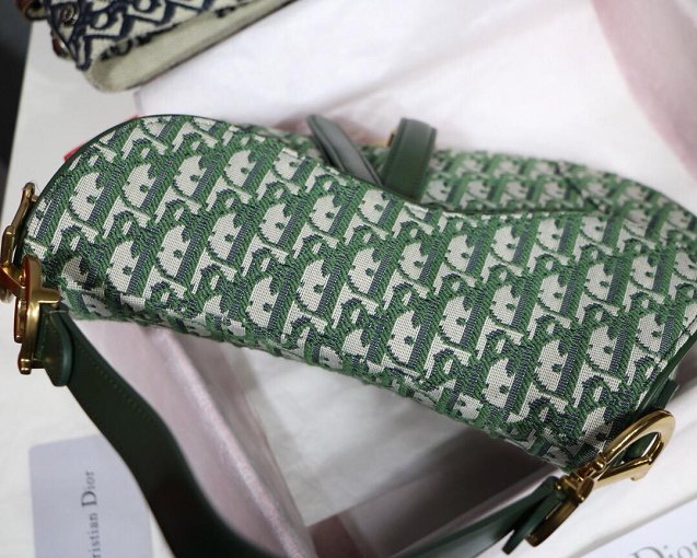 2019 Dior original canvas mini saddle bag M0447 green