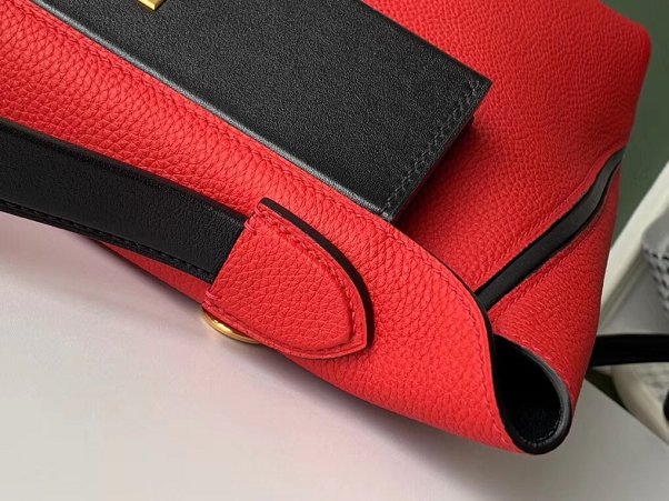 Hermes original handmade togo leather kelly 2424 bag H03699 red