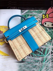 Hermes original picnic mini kelly 20 bag H50002 blue