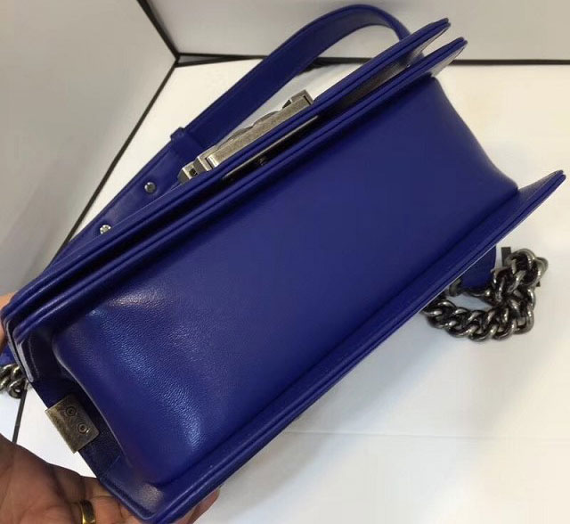 CC original genuine stingray skin boy bag A67086 blue