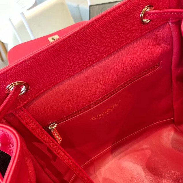 CC original grained calfskin backpack A93748 red
