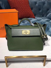 Hermes togo leather small kelly 2424 bag H03698 khaki