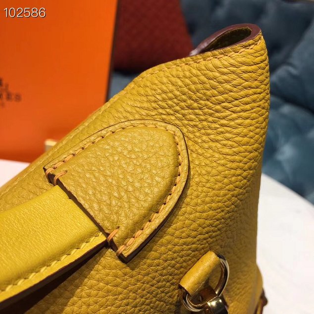 Hermes togo leather small kelly 2424 bag H03698 yellow