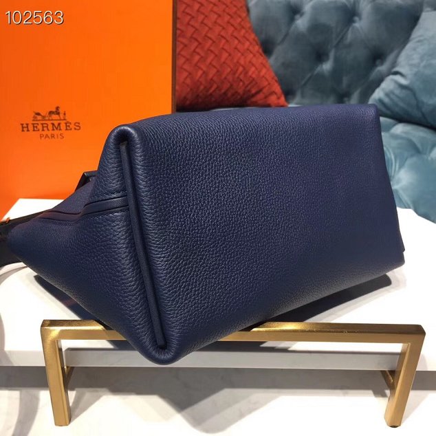 Hermes togo leather kelly 2424 bag H03699 royal blue