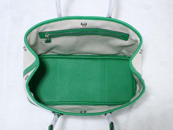 Hermes canvas garden party 30 bag G30 white&bright green