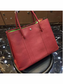 Hermes original calfskin painting lining small garden party 30 bag G3000 wine red