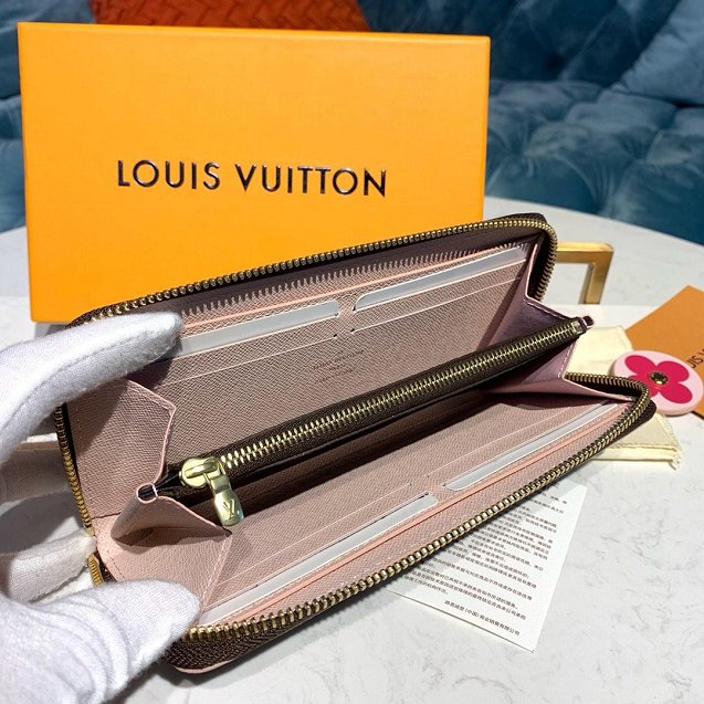 Louis vuitton monogram clemence wallet M68314 pink