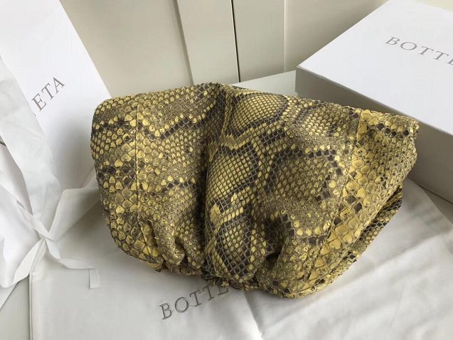 2019 BV original python leather large pouch 576227 yellow
