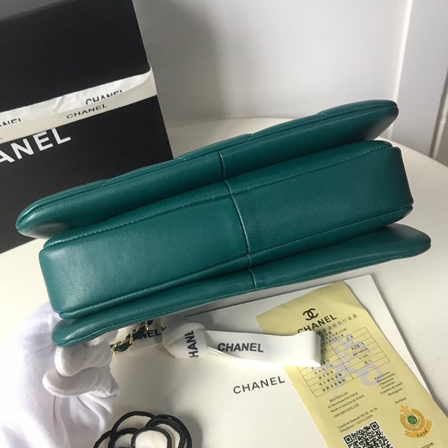 2019 CC original lambskin top handle small flap bag A92236 green