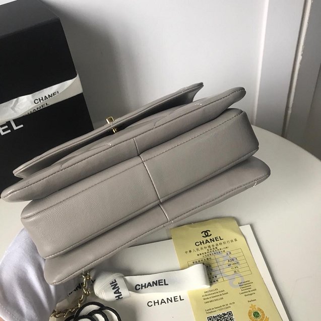 2019 CC original lambskin top handle small flap bag A92236 grey