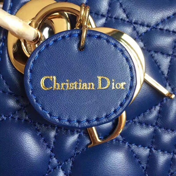 Dior original lambskin mini lady dior bag M0505 blue