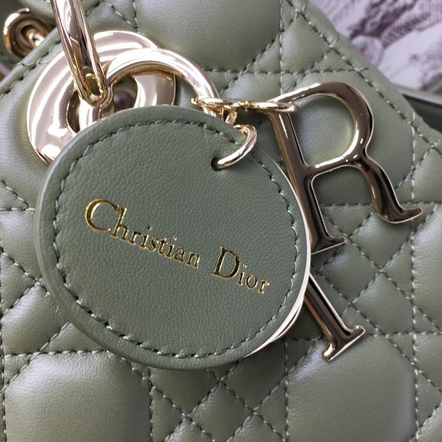 Dior original lambskin small my ABCdior bag M0538 army green