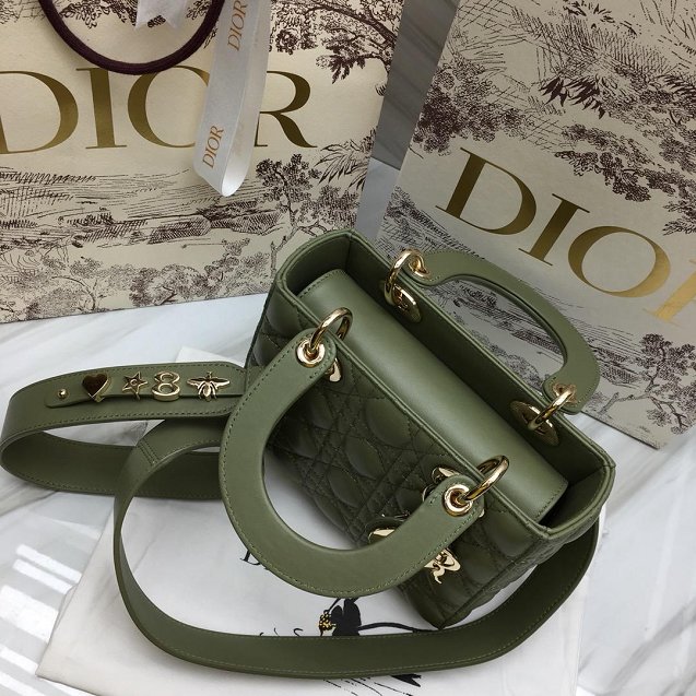 Dior original lambskin small my ABCdior bag M0538 army green