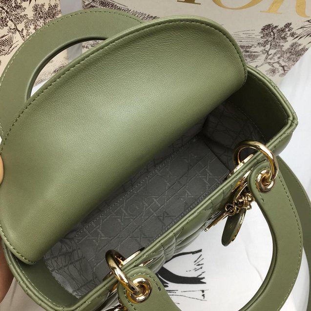 Dior original lambskin small my ABCdior bag M0538 army green