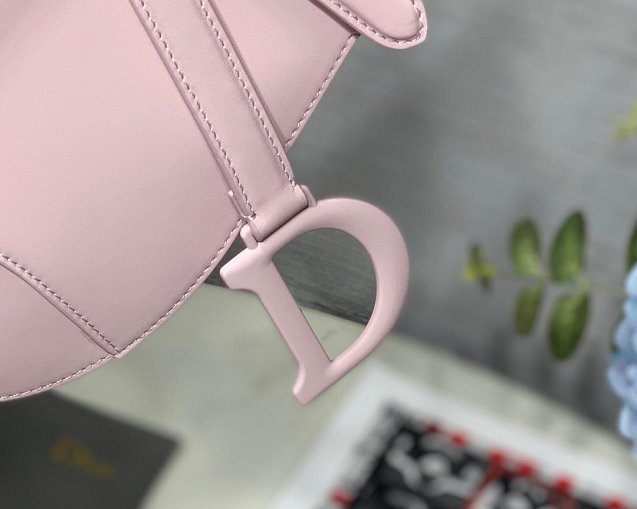 2019 Dior original calfskin ultra-matte saddle bag M0446 pink