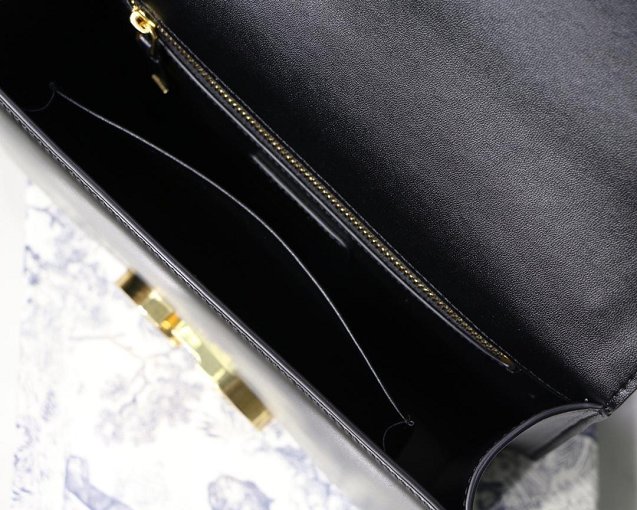 Dior original smooth calfskin 30 montaigne flap bag M9203 black