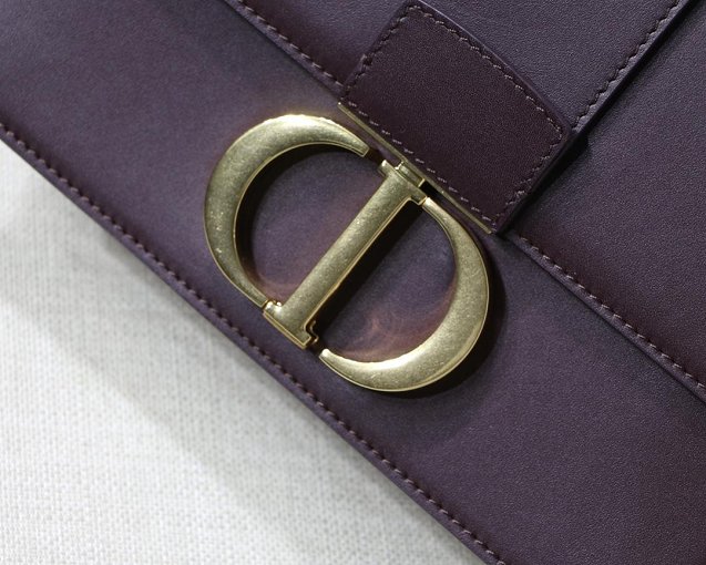 Dior original smooth calfskin 30 montaigne flap bag M9203 purple