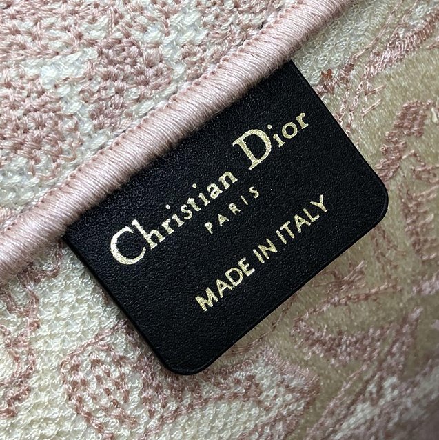 Dior original canvas book medium tote oblique bag M1296 light pink