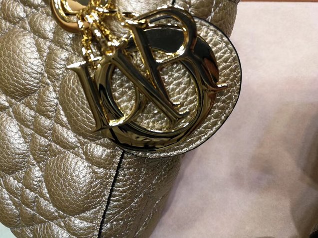Dior original grained calfskin my dior bag M5055 light gold